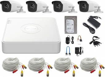 KIT 4C-HIK-V3 Hikvision InfraRosu_40m 2_MegaPixeli