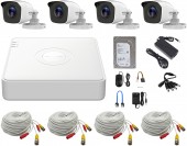 KIT 4C-HIK-V1 Hikvision InfraRosu_20m 2_MegaPixeli