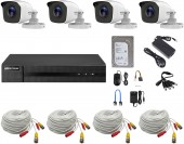 KIT 4C-HIK-V4 Hikvision InfraRosu_20m 5_MegaPixeli